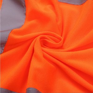 Summer Breathable Quick Dry Casual for <b>T</b>-<b>Shirt</b> <b>Hi</b> <b>Vis</b> Workwear Contrast Color Safety Short Sleeve Reflective Work Tops - Product Image 5