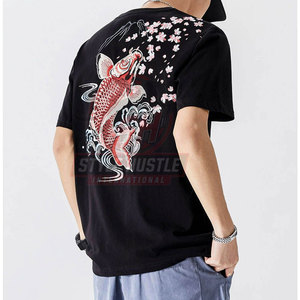 T-shirts brodés de haute qualité fabriqués au Pakistan, t-shirts brodés avec logo personnalisé de haute qualité - Product Image 5