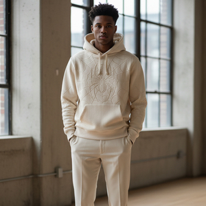 Sudadera con capucha personalizada al por mayor, de peso pesado, para hombre, con estampado de espuma, chándal unisex, forro polar, de fábrica - Product Image 5