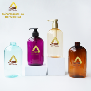 Bouteille pompe en plastique PET OEM 400ml pour shampooing gel douche lotion | Fournisseur d'emballages cosmétiques rechargeables - Product Image 1