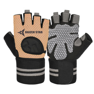 Gants de sport Daizen Star International à demi-doigts, en maille respirante, antidérapants, avec sangle de poignet réglable, pour entraînement fitness, unisexe - Product Image 1