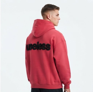 Men Oversize for Embroidered <b>Hoodie</b> <b>Polyester</b>/Cotton Fleece Loose Fit Drop Shoulder Street Wear High Street Sweat <b>Hoodie</b> - Product Image 6