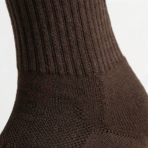 Chaussettes habillées classiques pour hommes en coton côtelé noir, blanc, beige, couleur unie, chaussettes mi-mollet souples et extensibles pour usage quotidien, décontracté ou sportif - Product Image 6