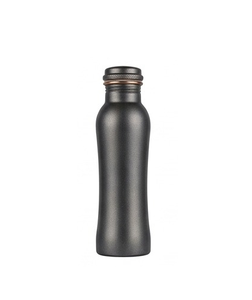 ขวดน้ำโลหะทองแดงแท้ รูปทรงโค้งมน สีเขียว ดีไซน์ลายพื้นผิว - Product Image 4
