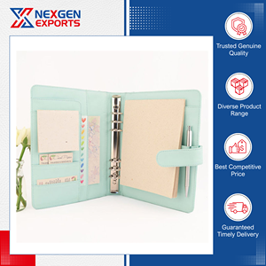 สินค้าพร้อมส่ง คุณภาพเยี่ยม สมุดปกแข็งหนัง PU แบบห่วง ใส่กระดาษได้ 80 แผ่น รุ่น Nexgen Exports - Product Image 2