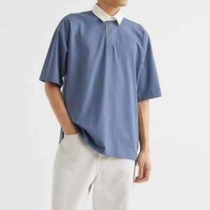 Polo homme 100% coton personnalisé, coupe slim, manches courtes, color block, disponible en plusieurs couleurs. - Product Image 6