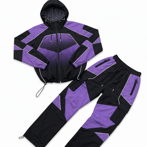 Conjunto Deportivo Informal de Verano para Hombre, Chaqueta y Pantalones Cortos, Estilo Colorido, Ropa Deportiva Esencial para Exteriores - Product Image 4