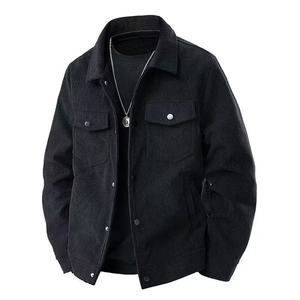 China Bangladesh Factory Price OEM Customized Embroidery Spring Corduroy Japanese Retro Lapel Workwear Loose Fit Casual Men - Product Image 2