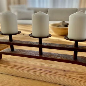 <b>Black</b> Iron <b>Candle</b> <b>Holder</b> Candelabras <b>Pillar</b> <b>Candle</b> <b>Holder</b> Centerpiece Home Decor Metal Crafts Wedding Decor - Product Image 1