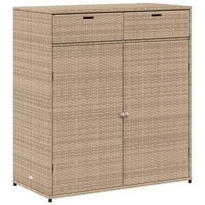 Armoire de Rangement pour Patio en Poly Rotin Beige 41.3 \ "x 21,7 \" x 44,5 \" - Product Image 2