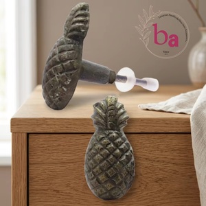 Poignée de tiroir en fonte en forme d'ananas, design tropical, installation facile pour commodes, armoires, meubles, entrepôts, hôtels - Product Image 1