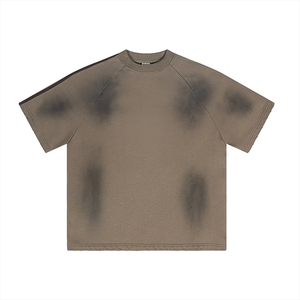 Camiseta de Cuello Redondo de Alta Calidad 100% Algodón 220 Gsm, Camiseta Unisex para Hombre con Impresión de Logotipo Personalizado y Etiqueta - Product Image 1