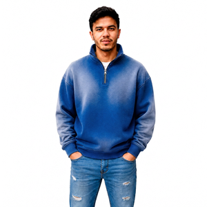 Fabricante de Ropa Personalizada con Efecto Desgastado por el Sol para Hombre, Sudadera con Cierre de Cremallera, Estilo Urbano, Venta al por Mayor, Marca Privada, OEM, Proveedor de Ropa, Fábrica - Product Image 6