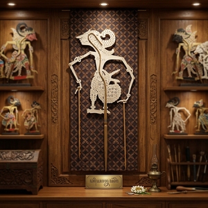 Handcrafted Indonesian Leather Wayang Kulit Shadow Puppet Raden Nakula Traditional Cultural <b>Wall</b> Decor Accent Craft <b>Ornament</b> - Product Image 5