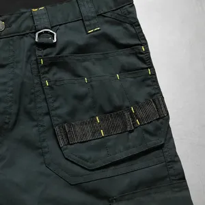 <b>Mens</b> Black Cargo <b>Work</b> <b>Shorts</b> No Logo with Holster Tool Pockets | Heavy Duty <b>Shorts</b> - Product Image 5