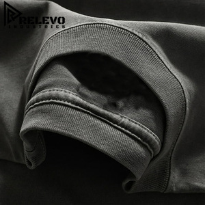Oversized Men's Black Acid Wash Short Sleeve <b>Shirt</b> Heavyweight Streetwear Premium <b>100</b>% <b>Polyester</b> Knitted Anti-Pilling Custom - Product Image 3
