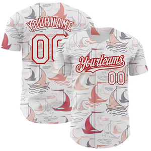 Camiseta de Béisbol Personalizada con Estampado Completo, Diseño de Palmeras y Flamencos Blancos, Manga Corta, Cierre de Botones, Nombre del Equipo, Ropa Deportiva de Verano para Hombre - Product Image 3