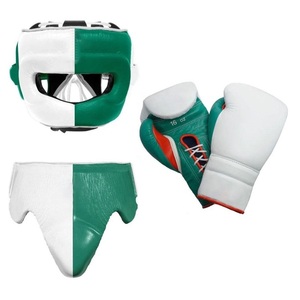 Conjunto de boxeo personalizado de cuero para entrenamiento, con equipo de protección para entrenamiento de boxeo. - Product Image 1