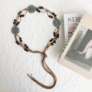 Bohemian Woven <b>Waist</b> <b>Chain</b> Butterfly Beaded Belt Tassel Ethnic Body <b>Chain</b> for Party Dress Decor - Product Image 1