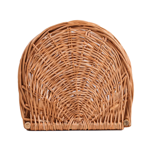 Table-Top Rattan Bread Basket, Medium Handcrafted Woven Baguette Display <b>Stand</b> For Bakeries, Vietnam Manufacturer - Product Image 5