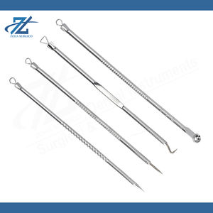 Kit de 4 Pinzas Extractoras de Puntos Negros y Espinillas de Acero Inoxidable Curvo, Herramienta de Belleza para el Acné, Cuidado Facial, Hecho en Pakistán - Product Image 6