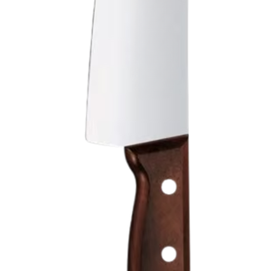Couteau de chef en bois de 20 cm, lame de coupe tranchante en acier inoxydable, manche en bois brun, outil de découpe et de hachage pour la viande et les légumes - Product Image 4