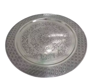 Plato de Servir Redondo de Metal Color Oro Rosa, Estilo Americano, Ecológico, Pulido, para Decoración de Mesa de Bodas y Eventos - Product Image 5