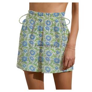 Shorts de sport professionnels surdimensionnés personnalisés pour femmes, avec cordon de serrage, pour le week-end, vêtements pour femmes, logo personnalisé, imprimé en bloc, collection femme - Grande Vente - Product Image 3