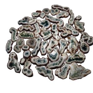 Ágata Musgosa Natural en Rodajas Pulidas, Piedras Preciosas Sueltas de Formas Mixtas 20-45mm 8-12g para Fabricación de Joyas al por Mayor - Product Image 2