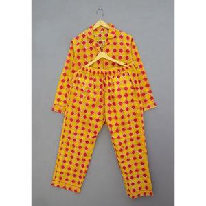 Conjunto de pijamas de dama de honor con estampado Floral de bloque de mano indio, ropa de dormir cómoda de algodón para adultos, ropa de dormir suave de talla grande para mujer - Product Image 2