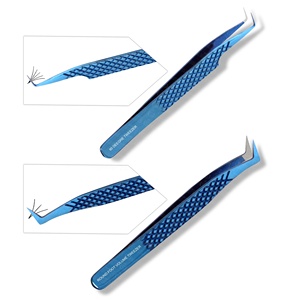 Agarre fuerte de acero inoxidable Extensión de pestañas de alta elasticidad Agarre de diamante Pinzas en forma de delfín Punta de fibra Etiqueta privada - Product Image 5