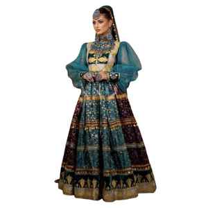 Vestido Tradicional Afgano Kuchi con Bordado a Mano, Estilo Línea A, para Mujer, Ideal para Bodas y Fiestas, Último Diseño Disponible en Oferta - Product Image 1