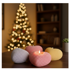 Bougie en forme de cœur pour couples, décoration pour la maison et les restaurants - pour Noël, Pâques, anniversaire et Saint-Valentin - Product Image 2