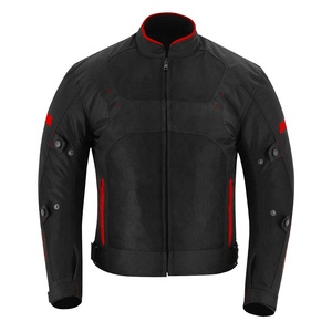 Certifié CE Veste de moto d'été mince pour hommes Fermeture à glissière imperméable avec col montant Installation rembourrée pour l'équitation - Product Image 1