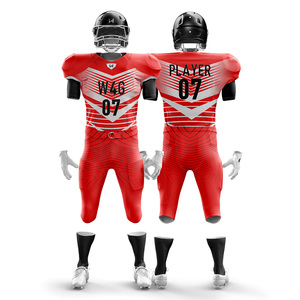 Maillot de football américain personnalisé pour homme adulte, uniforme d'équipe universitaire, 100 % polyester, respirant, séchage rapide, imprimé par transfert thermique - Product Image 3