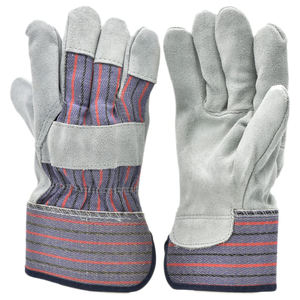Guantes de Trabajo Profesionales de Cuero Vacuno de Grado A, Precio al por Mayor, Guantes de Seguridad Industriales para la Construcción - Product Image 1