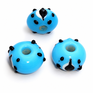 Premium <b>Crystal</b> Lampwork Glass Turquoise Rondelle Shape <b>Beads</b> for Jewelry Making Handmade Loose DIY <b>Bracelets</b> Necklaces Earrings - Product Image 1