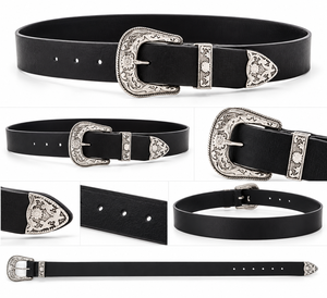Cinturones de Cuero Vaquero para Hombre al por Mayor, Accesorios de Moda Estilo Occidental Premium de Divine International - Product Image 4