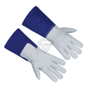 Heavy Duty Industrial Leather Welding <b>Gloves</b> <b>Long</b> Safety Gauntlet Protective Hand Wear For Metal Working Construction Factory - Product Image 3