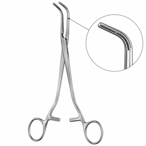 Pinzas bronquiales SAROT con mordazas curvadas a la derecha o a la izquierda, 38 mm de ancho, 9 pulgadas (22,9 cm) de largo, ZETOMEDPRO - Product Image 1