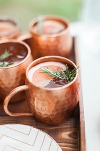 Hammered copper mug <b>set</b> golden rainforest drink cups reusable premium <b>beverage</b> <b>serving</b> mugs durable finish - Product Image 1