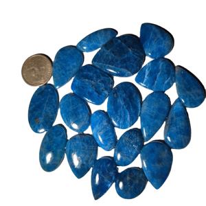 หินควอตซ์ทรงหลังเบี้ยสีฟ้าธรรมชาติคุณภาพสูงอัญมณีแอปพาไทต์แบบหลวมสำหรับทำเครื่องประดับคุณภาพที่น่าทึ่ง! - Product Image 2