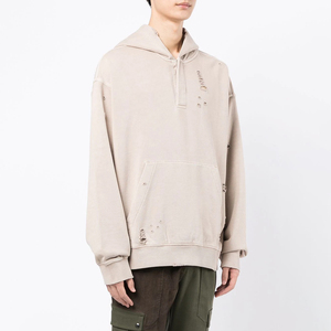 เสื้อฮู้ดดี้ผู้ชายแบบดิสเทรส น้ำหนักเบา สวมใส่สบาย ออกแบบด้วยผ้าที่ระบายอากาศได้ดี สวมใส่สบาย - Product Image 4