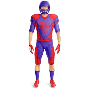 Wholesale Custom Football Uniform Set American Style Jersey Pants Breathable Polyester Mesh Durable Stitching Team Kit Supplier - Product Image 2