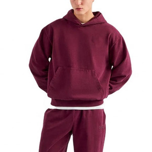 Ensemble de survêtement streetwear pour homme en molleton de coton, coupe évasée, personnalisable OEM, avec pantalon de jogging évasé et sweat à capuche - Product Image 6