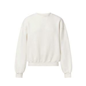 Sweat-shirt à col rond unisexe, coupe classique, couleur unie, tricot en coton, vêtement décontracté pour l'automne - Product Image 1