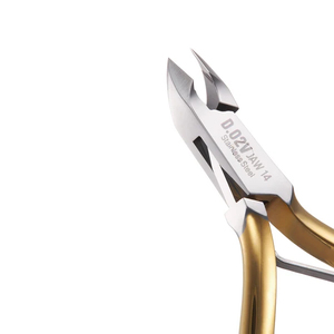 D-02V Alicates para Cutículas de Marca Privada con Cuchillas de Corte Afiladas de Doble Filo, Alicates de Manicura con Mango Curvo Redondo - Product Image 2