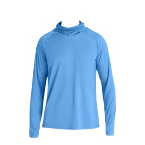 เสื้อตกปลาแบบมีฮู้ด แขนยาว ป้องกันรังสียูวี UPF 50 ระบายอากาศได้ดี กันน้ำ พิมพ์ลายแบบซับลิเมชั่น ป้องกันแบคทีเรีย ผลิตจากโพลีเอสเตอร์ 100% - Product Image 2