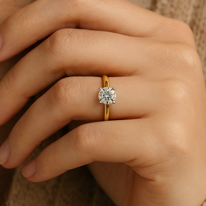 2 Ct Round Brilliant Lab Grown Diamond Engagement <b>Ring</b> E/VVS2 IGI Certified in 14K 18K Gold & 925 <b>Silver</b> <b>Solitaire</b> <b>Ring</b> - Product Image 4