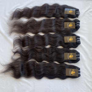 Mèches naturelles indiennes Remy, cheveux vierges, vente en gros, cuticules alignées, cheveux vierges, Temple indien - Product Image 4